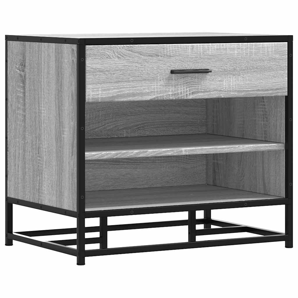 Vidaxl Grau Sonoma Shoe Bench Grey Sonoma 60X40x53.5 Cm Engineered Wood And Metal