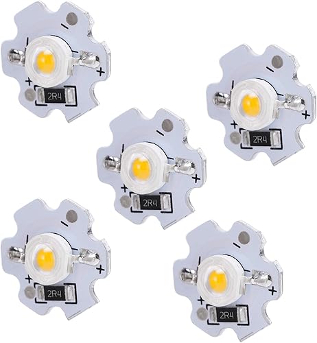 Miniatura 9 de Hyuduo 25 cuentas de lámpara LED, chip de alta potencia de 3 W 5 V, bombilla SMD de 200 lm para accesorios de iluminación de bricolaje, luz amarilla