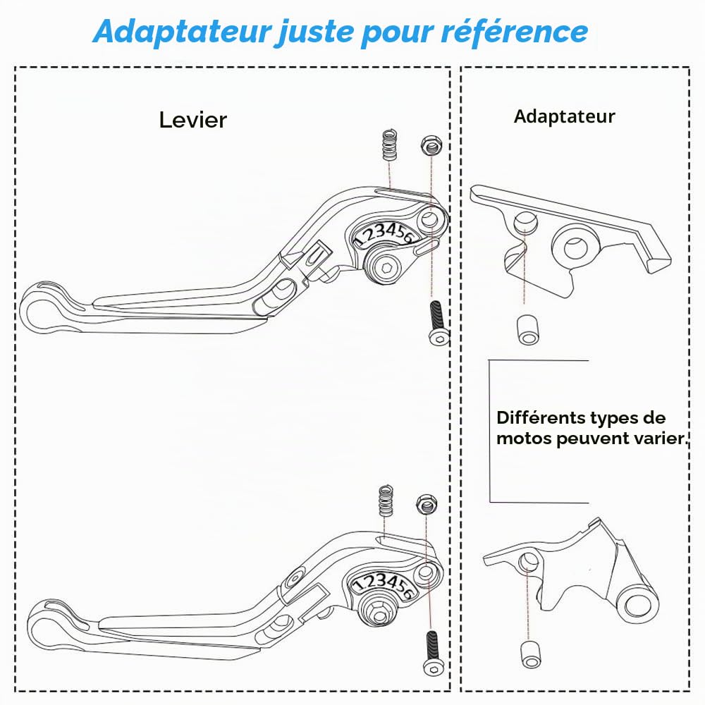Pour CB500F 2013-2021 2018 2019 CNC moto levier d'embrayage levier de frein set poignée pliante réglable noir