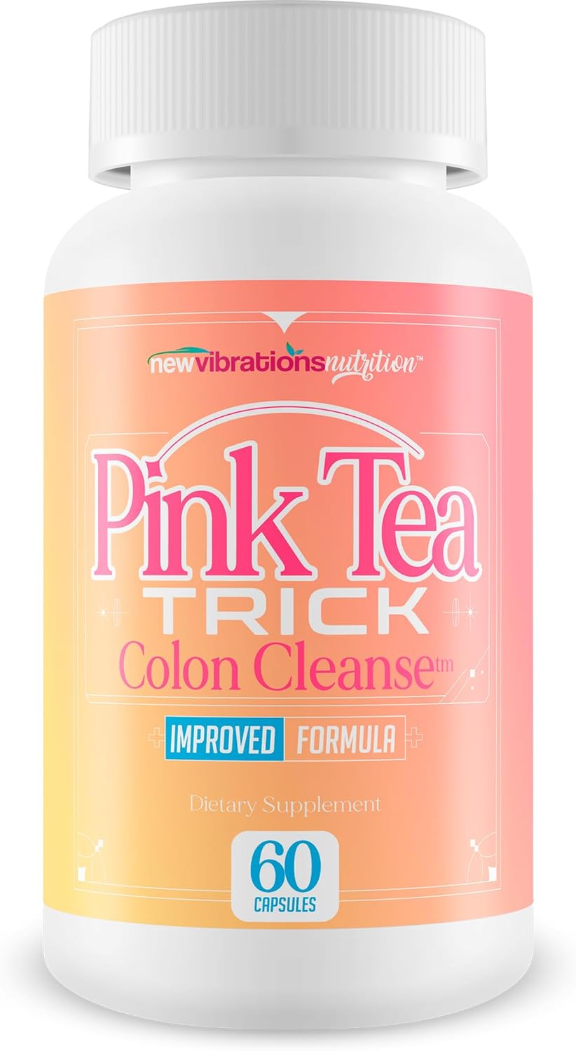 Pink Tea Trick Colon Cleanse - Our Best Gut Bloat Reducing Colon Cleanse Supplement - Slim Gut & Flush Out Waste & Toxins With This Detox Cleanse Probiotic - Natural Cleanse Detox - Pink Power Miracle