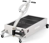 VEVOR 20 Gallon Low Profile Electric Oil Drain Pan with 110V Pump, Rolling Cart, 7.2ft Hose for Cars Trucks ATVs Motorcycles