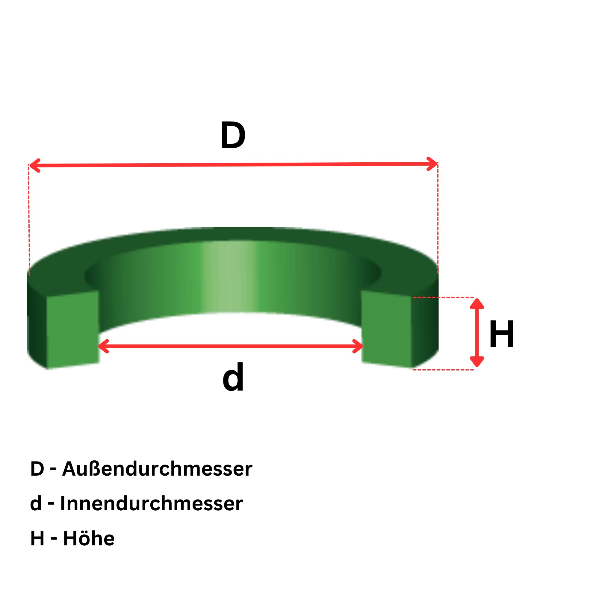 1x Hydraulik Dichtung OP NBR 189.6 x 203.0 x 6.7 mm | OP NBR