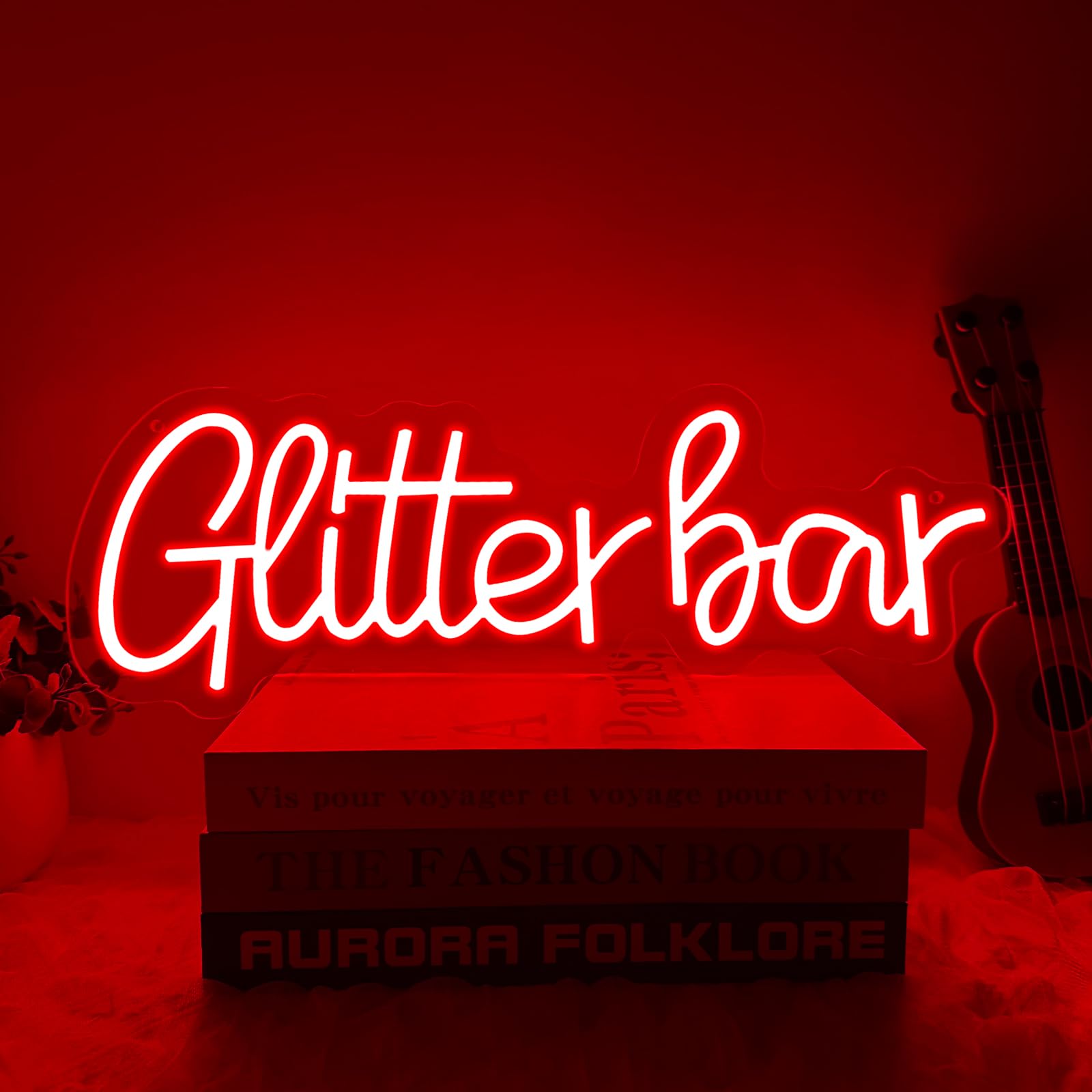 RuCvixkt Glitter Bar Neon Sign, LED Neon Signs for Home Bar Pub Cocktails Party Man Cave Wall Decor, USB Powered Sign Gifts for Birthday,Christmas, Husband