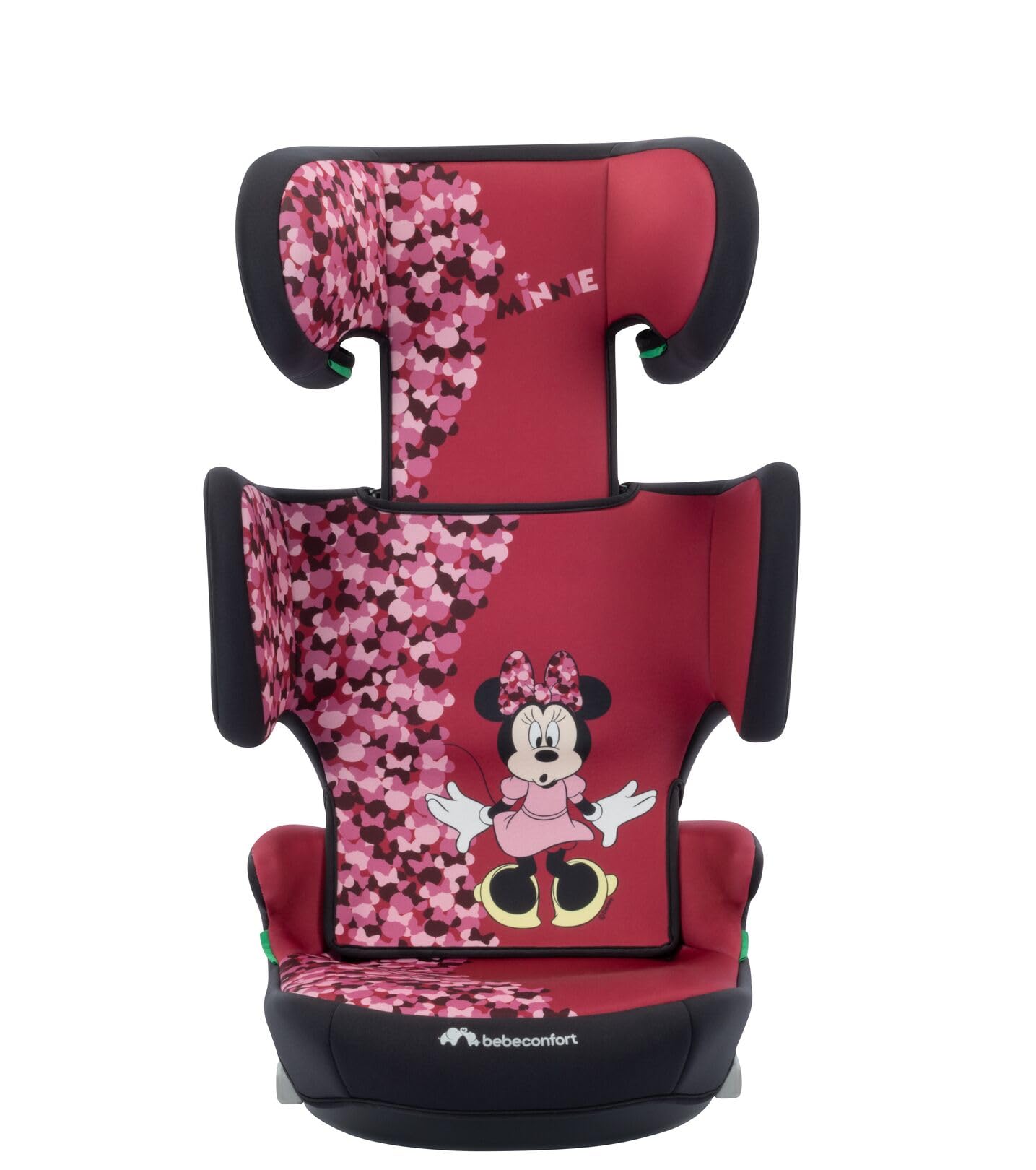 Bebeconfort Disney Hera i-Fix​, Silla de Coche Elevador Respaldo, 3,5-12 años (100-150 cm), Silla Coche Minnie Mouse, Plegable, Ligera (4,4 kg), 14 Posiciones Reposacabezas, Fun Minnie