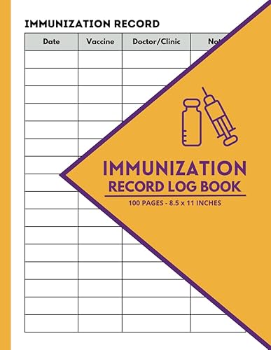 Immunization Record Log Book: Record and Keep Track of Your Vaccination History | Vaccine Organizer for Children and Adults | 100 Pages