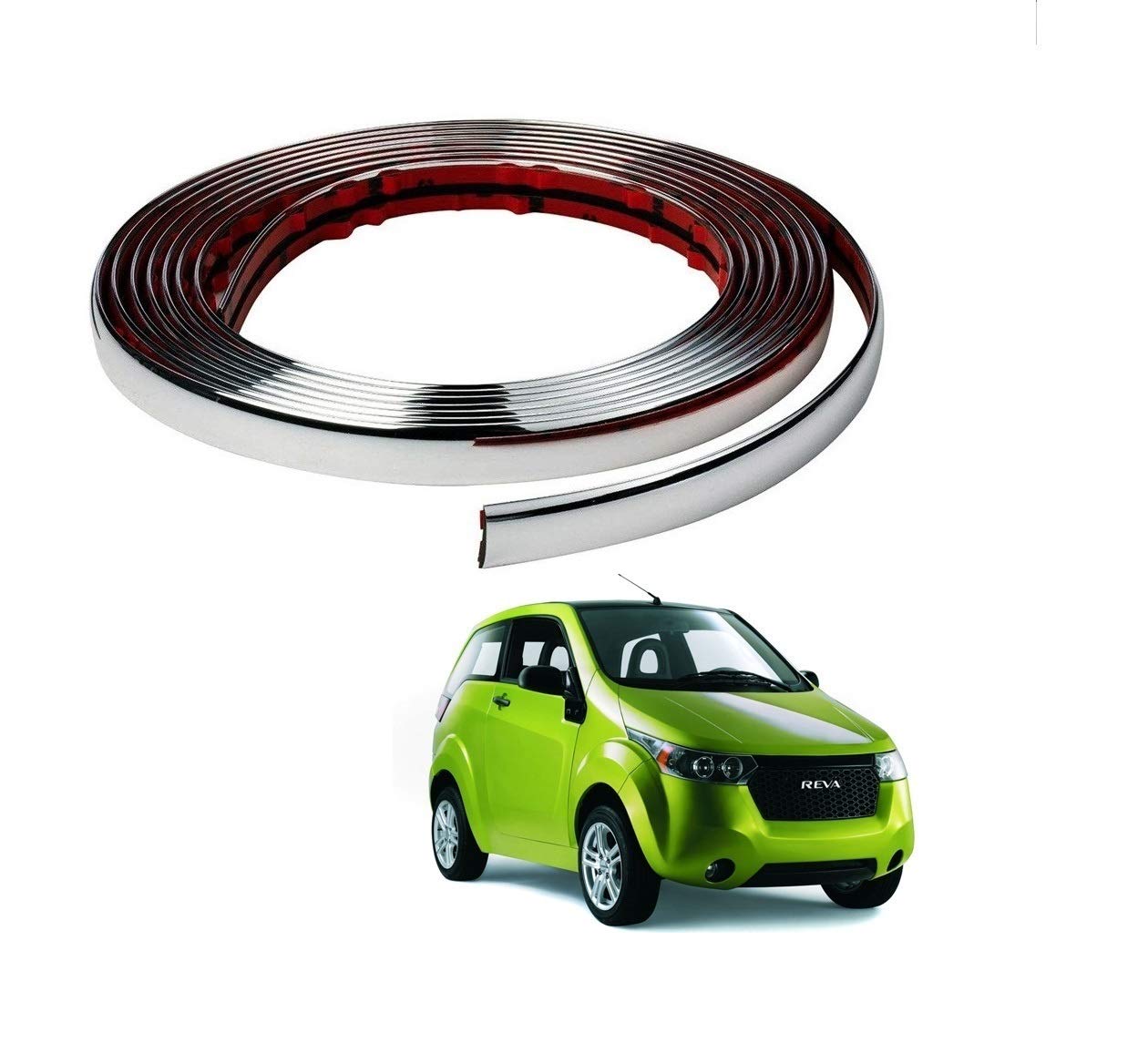 Kozdiko Car Side Window Chrome Beading Roll 14MM 20 Mtr for Mahindra Reva-picture-32
