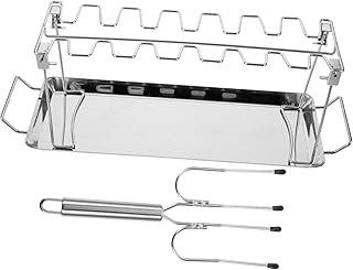 Outanaya 1 Conjunto De Grelha De Frango Grelha Ao Ar Livre Grelha De Bife Grelhadores Portáteis Ferramentas De Churrasco Assar Garfos De Comida Grelha Torrador De Churrasco Tanque De