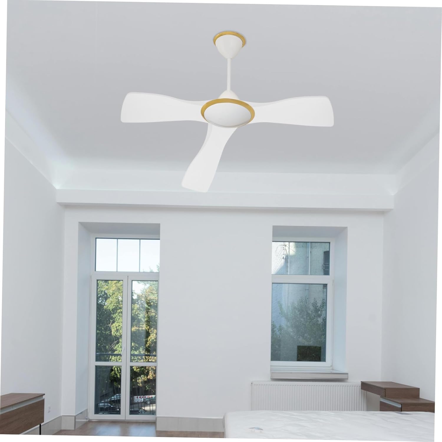 Uonlytech 3pcs Plastic Ceiling Fan Blades Replacement for Traditional Installation for Living Room Bedroom and Office Use Consistent Airflow and Versatile Cooling