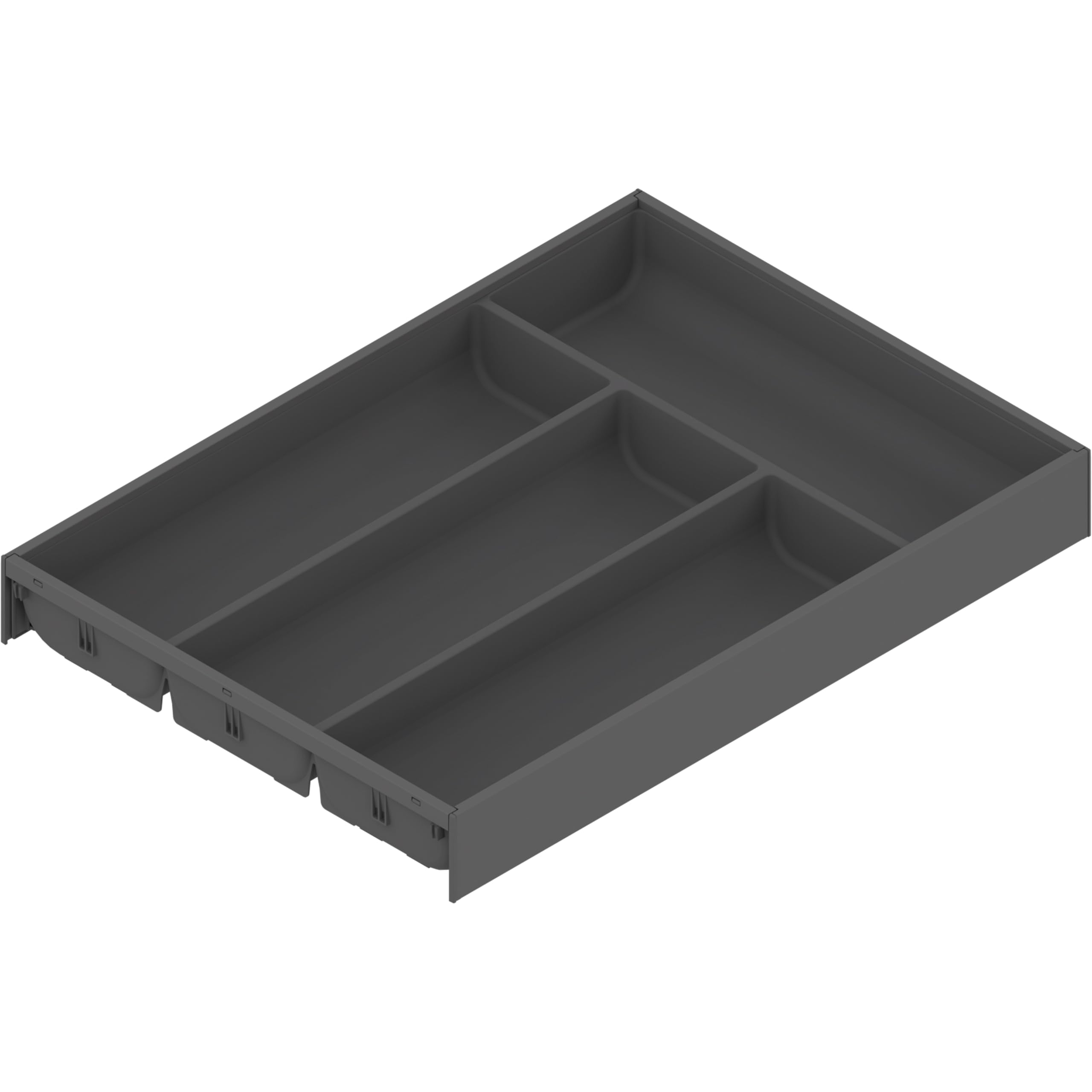 Blum AMBIA-LINE range-couverts Soft-Touch | organiseur de tiroir premium pour tiroir et meuble de cuisine modernes | protège, trie et range couverts et ustensiles | 42×30×5 cm | Gris Orion