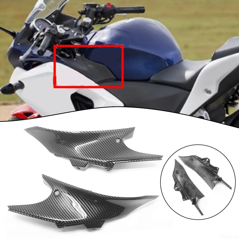 Accessori per moto Sportivi Copertura Laterale per CBR 250R Accessori | Finitura carbonio nera, materiale ABS per robusto, look per sportivo aggressivo, protezione urti laterali