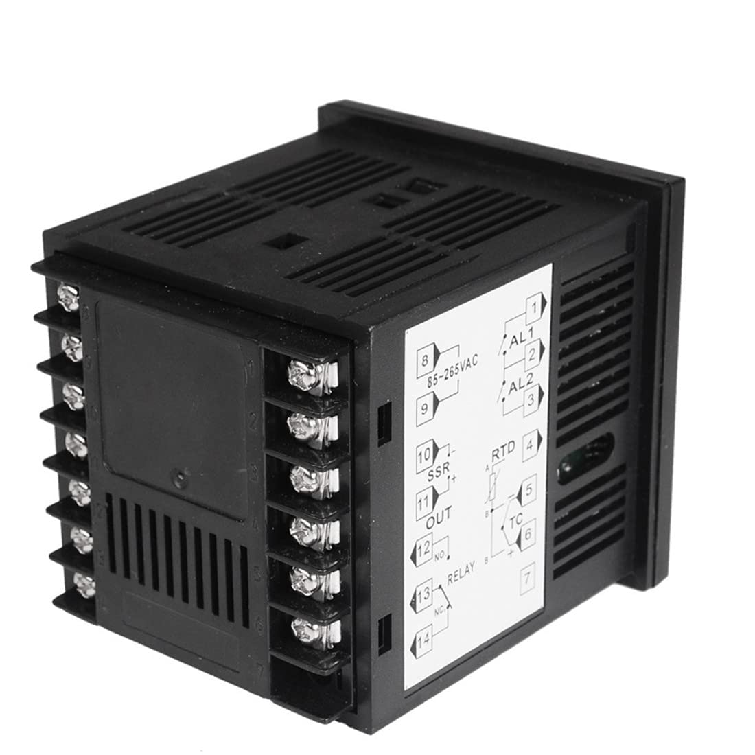 MC901-611 - Regulador de temperatura digital, 0-1300 °C, alta precisión, entrada universal (K/J/T/E/S/R/B/Pt100/Cu50), montaje en panel frontal con alarma y salida de relé para armarios industriales