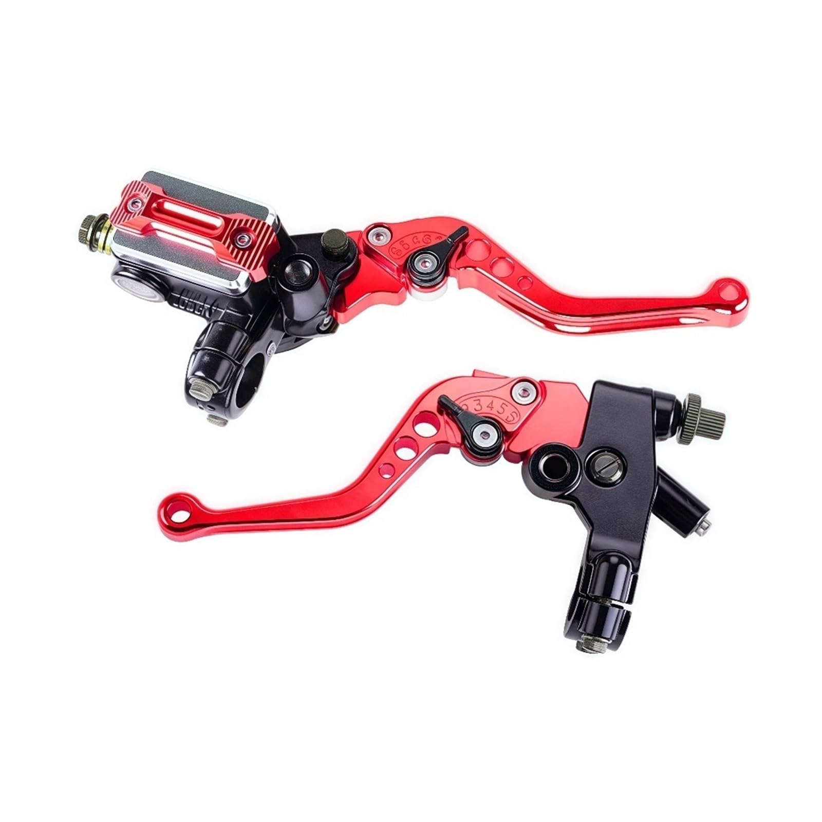 Riderai Red Motorbike Clutch Levers Universal Motorcycle Brake For Master Cylinder 22Mm Hydraulic Clutch Lever For Honda For Yamaha(Red)