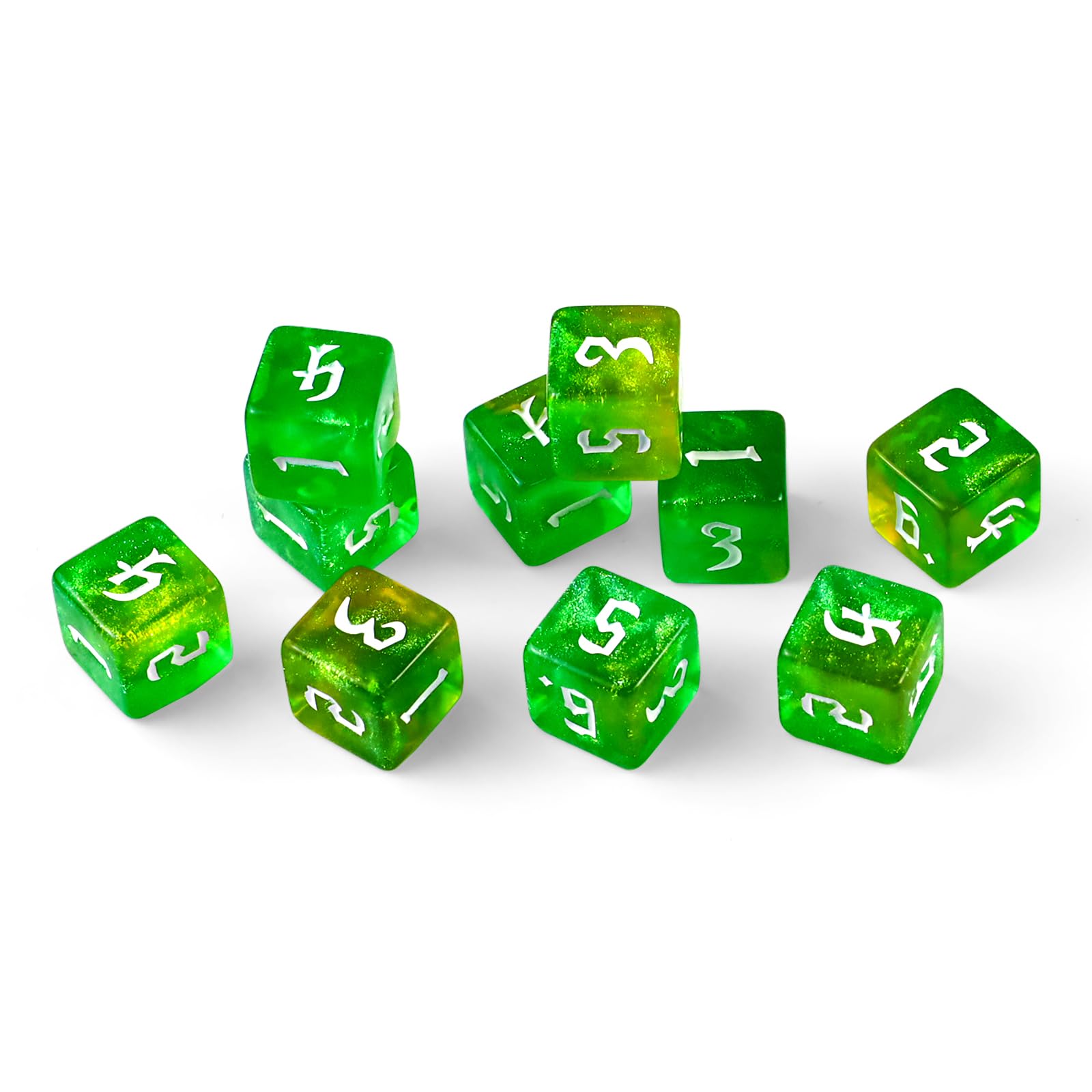 QUTHZZHY D6 Dice Set, Polyhedral Dice, 10 DND Dice Game Dice