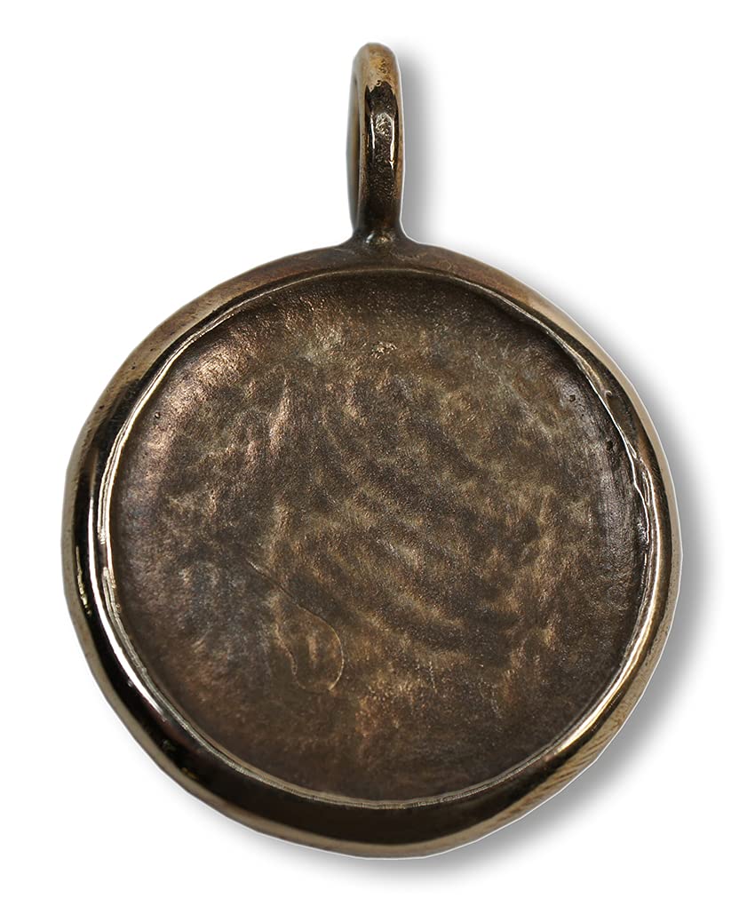 Rune Fehu, Anhänger Talisman Amulett in Bronze oder 925 Silber, handgeschmiedet (Bronze, Bronze)