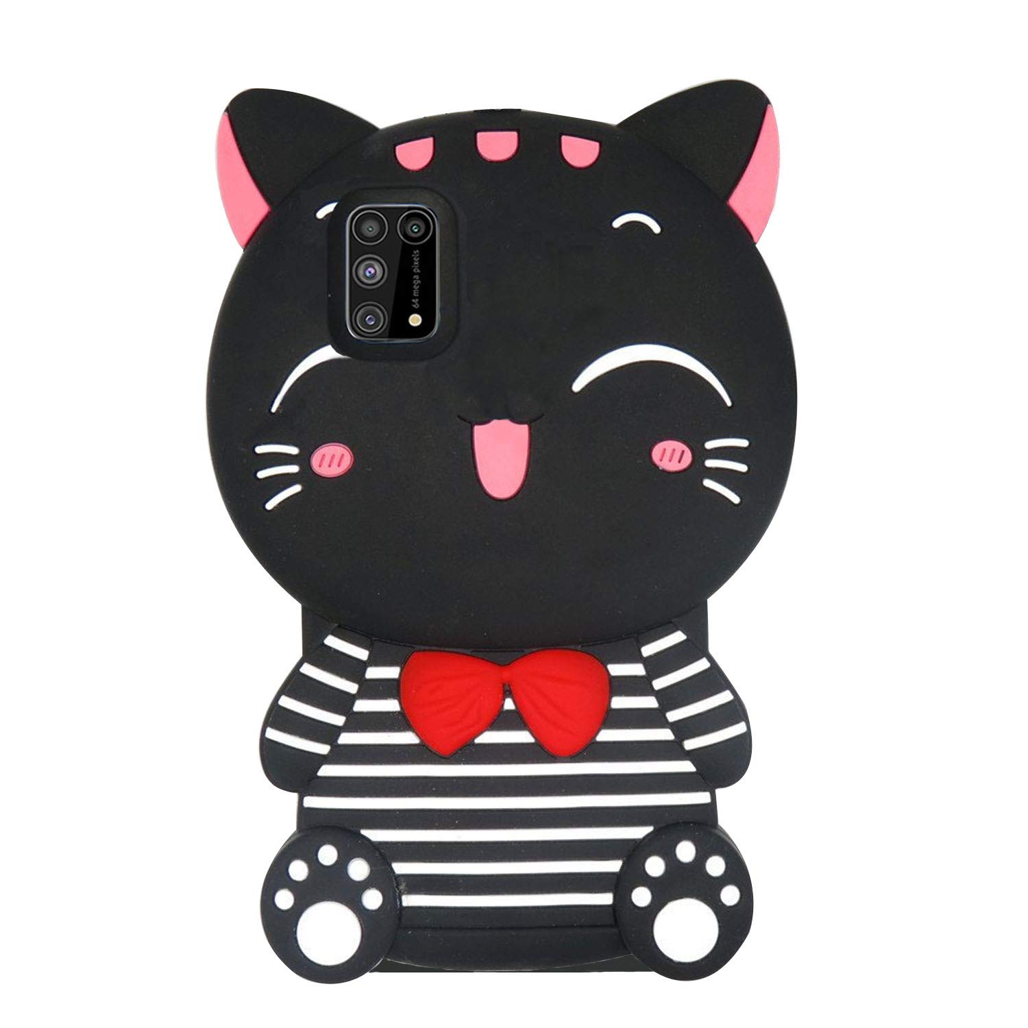 KC Back Cover for Samsung Galaxy A51, 3D Cartoon Kitty Candy Colour Girly Cat Design Slim Flexible Protective Soft Silicone Case (Black) (B08SQT5FRZ) Amazon Price History, Amazon Price Tracker