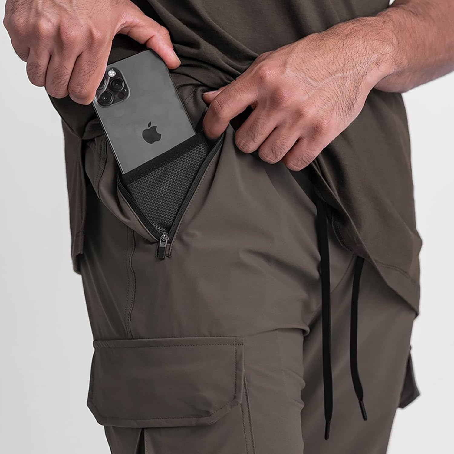 DIOTSR Mens Lightweight Joggers Pants, Cargo Athletic Sweatpants for Men, Slim Workout Pants with Pockets - Image 2