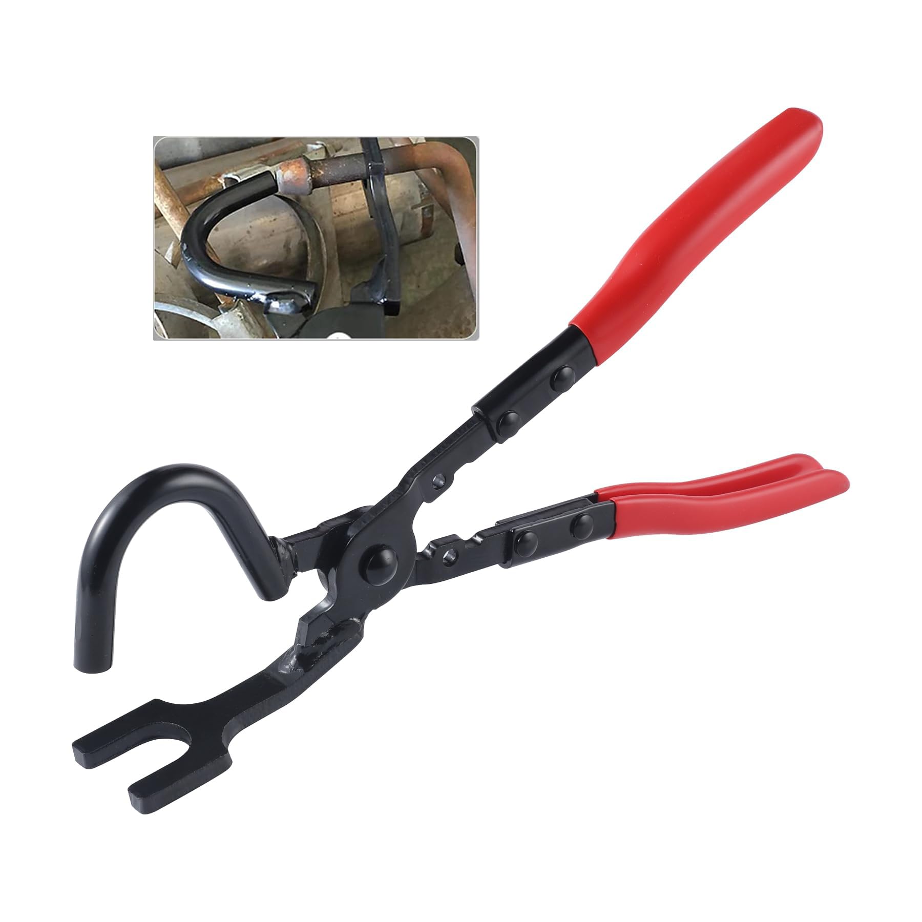 Alicates de Goma de Escape, Herramienta para Quitar el Colgador, Extractor de Mangueras, Extracción del Gancho del Silenciador, Accesorios