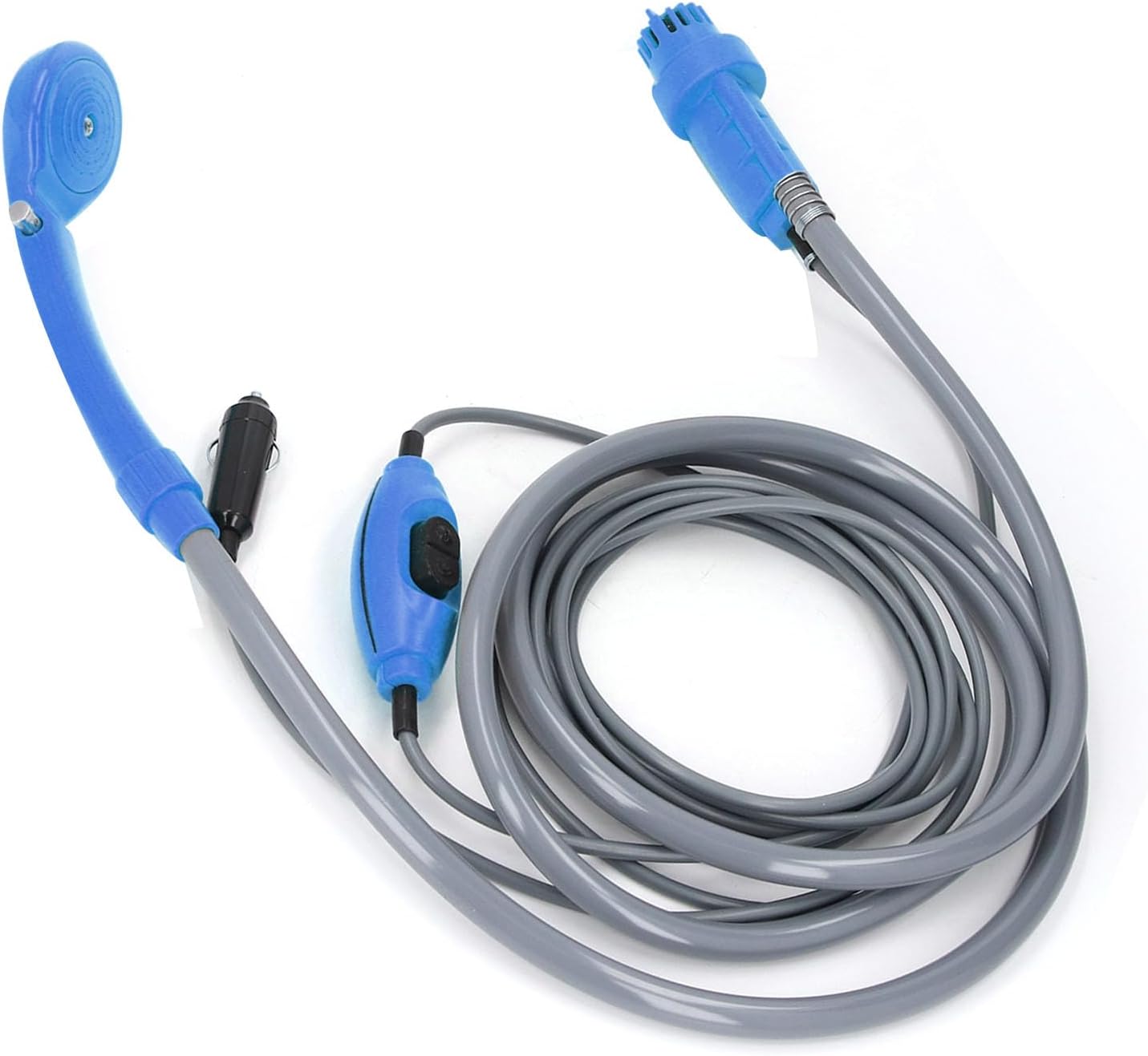 Portable Electric Car Shower Kit 36W Blue, Vehicle Mounted with Adjustable Water Flow - Lightweight Design, Easy Installation, Ideal for Camping and Car Washing