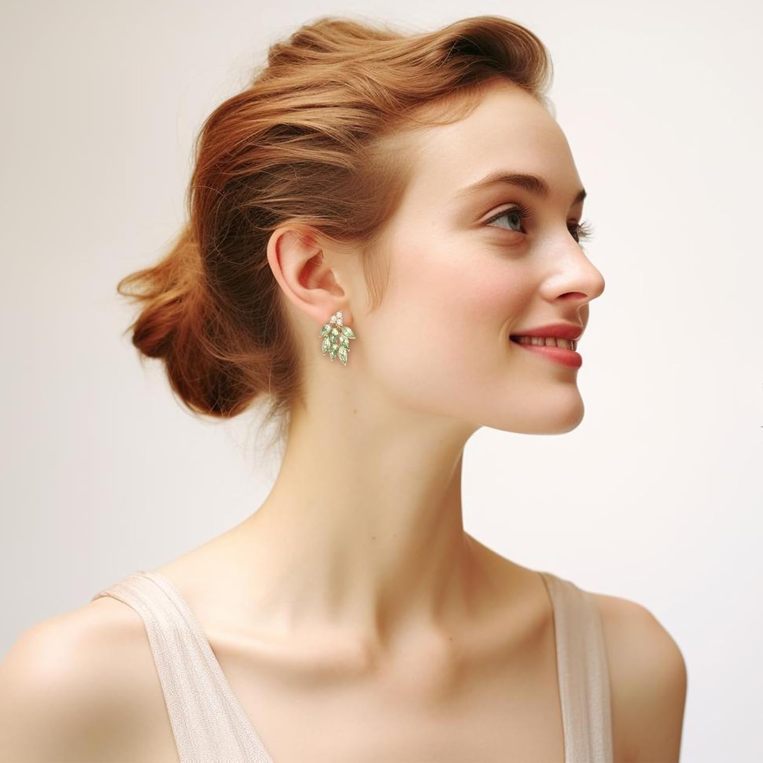 Rhinestone Stud Earrings for Women Small Dainty Crystal Cluster Drop Earrings for Girls Cute Costume Jewelry for Bridal Wedding Party Gift - Image 3