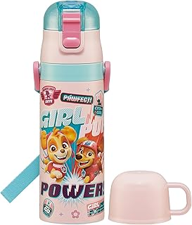 スケーター(Skater) 水筒 子供用 2WAY 直飲み 470ml コップ飲み 430ml パウ・パトロール GIRL PUP 女の子 ステンレス 保温保冷 軽量 waterbottle スポーツボトル キッズ こども 水瓶 SKDC4-A