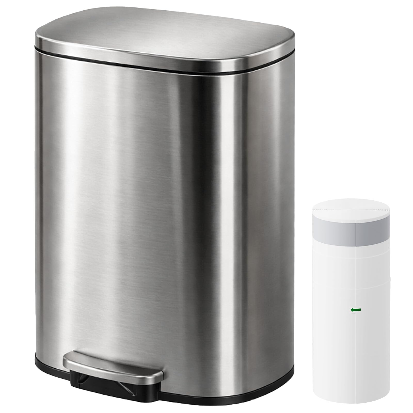 YASHE Poubelle Cuisine 50L Rectangulaire avec Pédale Fermeture Douce