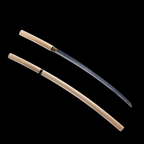 Miniatura 4 de LALAPORT Samurai forjado a mano 41 "Shirasaya Katana Espada Completa Espadas Japonesas 1045 Acero al Carbono Tratamiento Térmico Antiguo