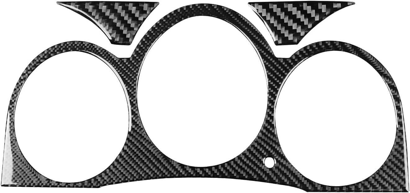 Car Carbon Fiber Accessories Speedometer Trim 3pcs Protective Cover Sticker Compatible with Dodge Avenger 2008 2009 2010