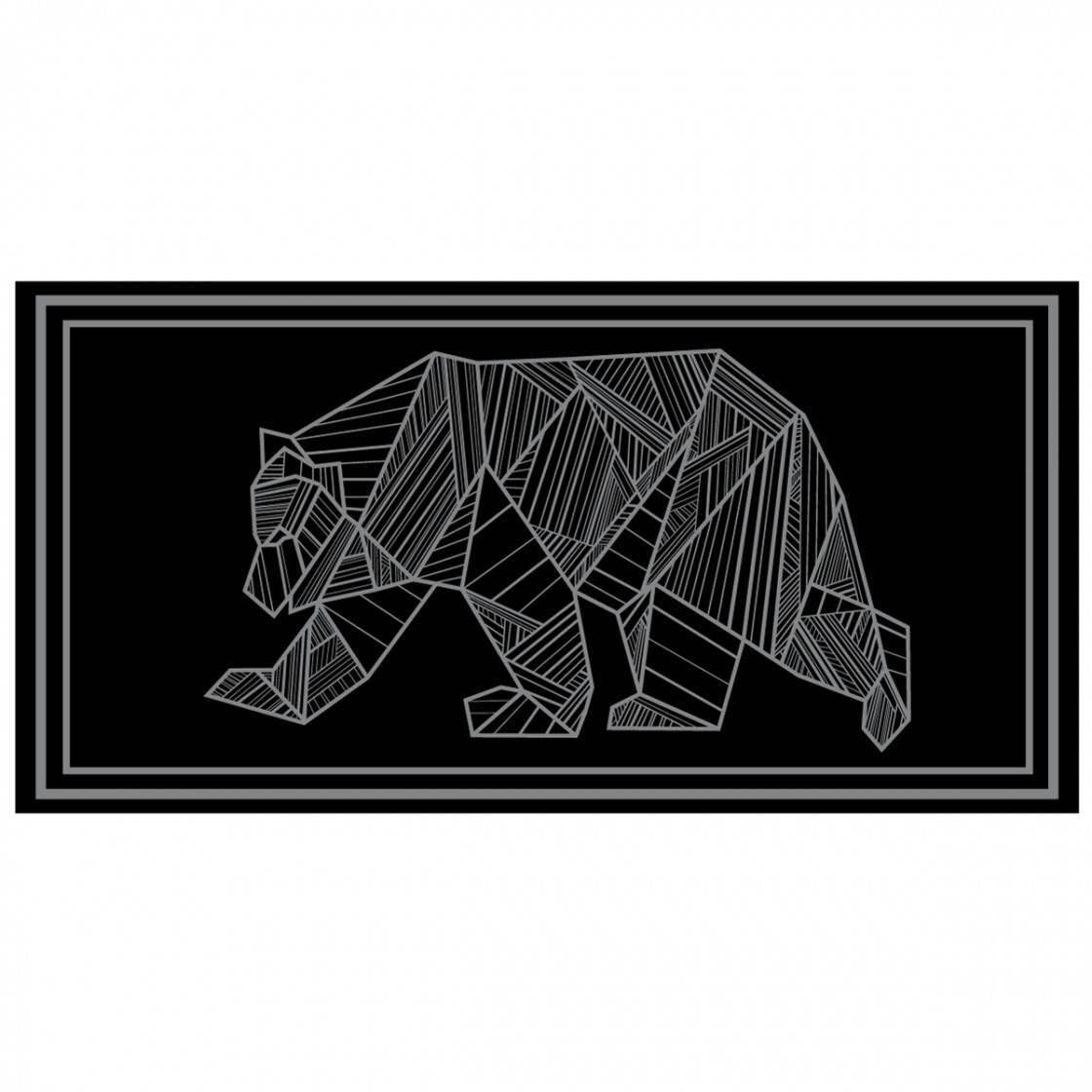 Kuma Outdoor Bear Mat (18"x9") (Black/Grey) Bear Black/Grey