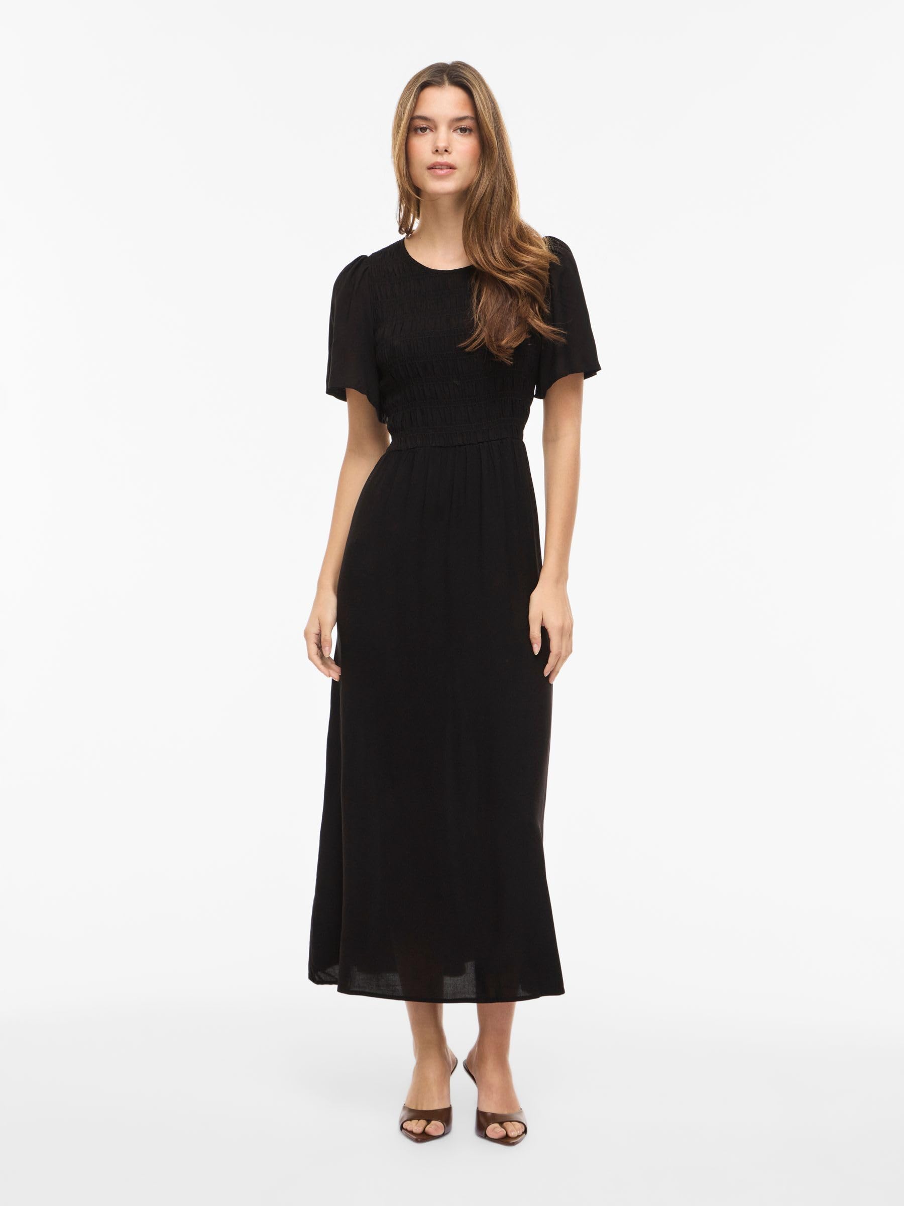 VILA Vilisa S/S Mdi Smock Dress - Noos Vilisa S/S Mdi Smock Dress Noos Femme (Lot de 1)