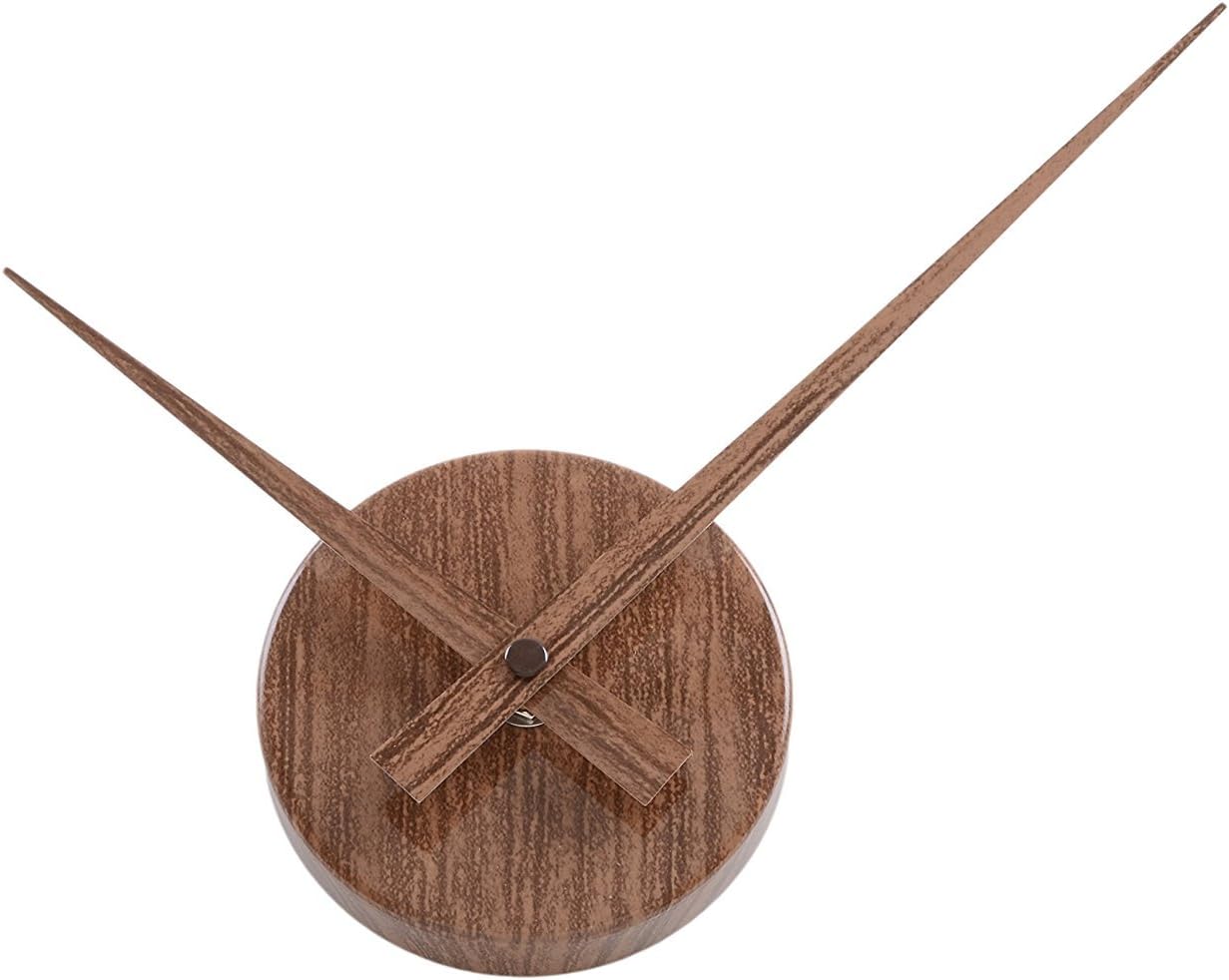 TiiM Simple Elegant Glossy Aluminum Wall Clock, Oak