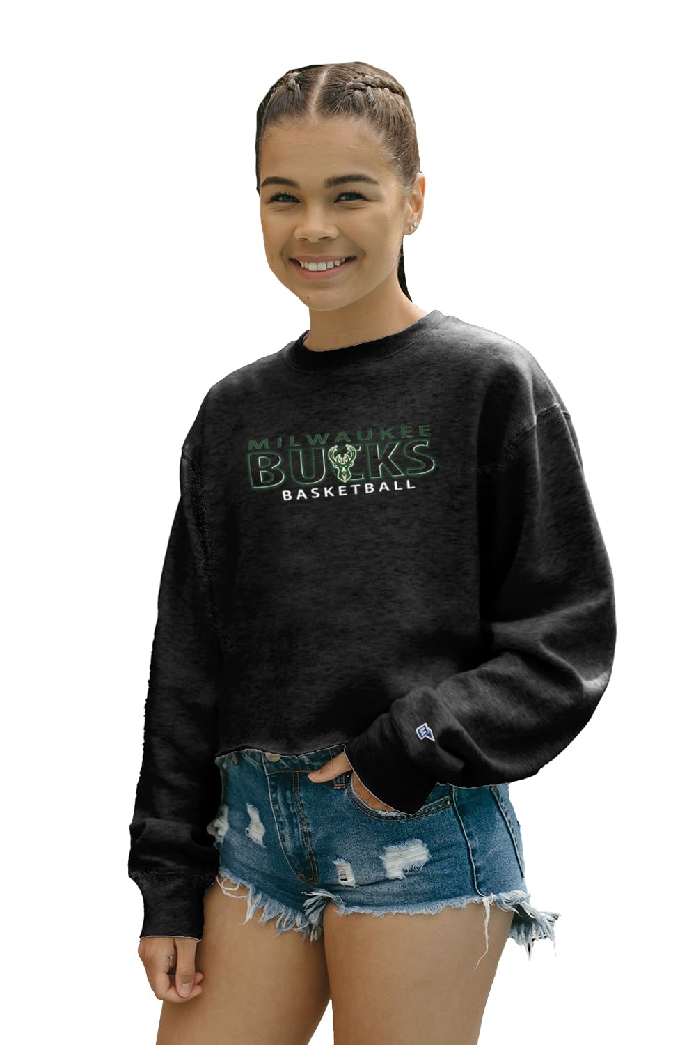 Sudadera corta Blue 84 de mujer: comodidad con cuello redondo y estilo NBA 5