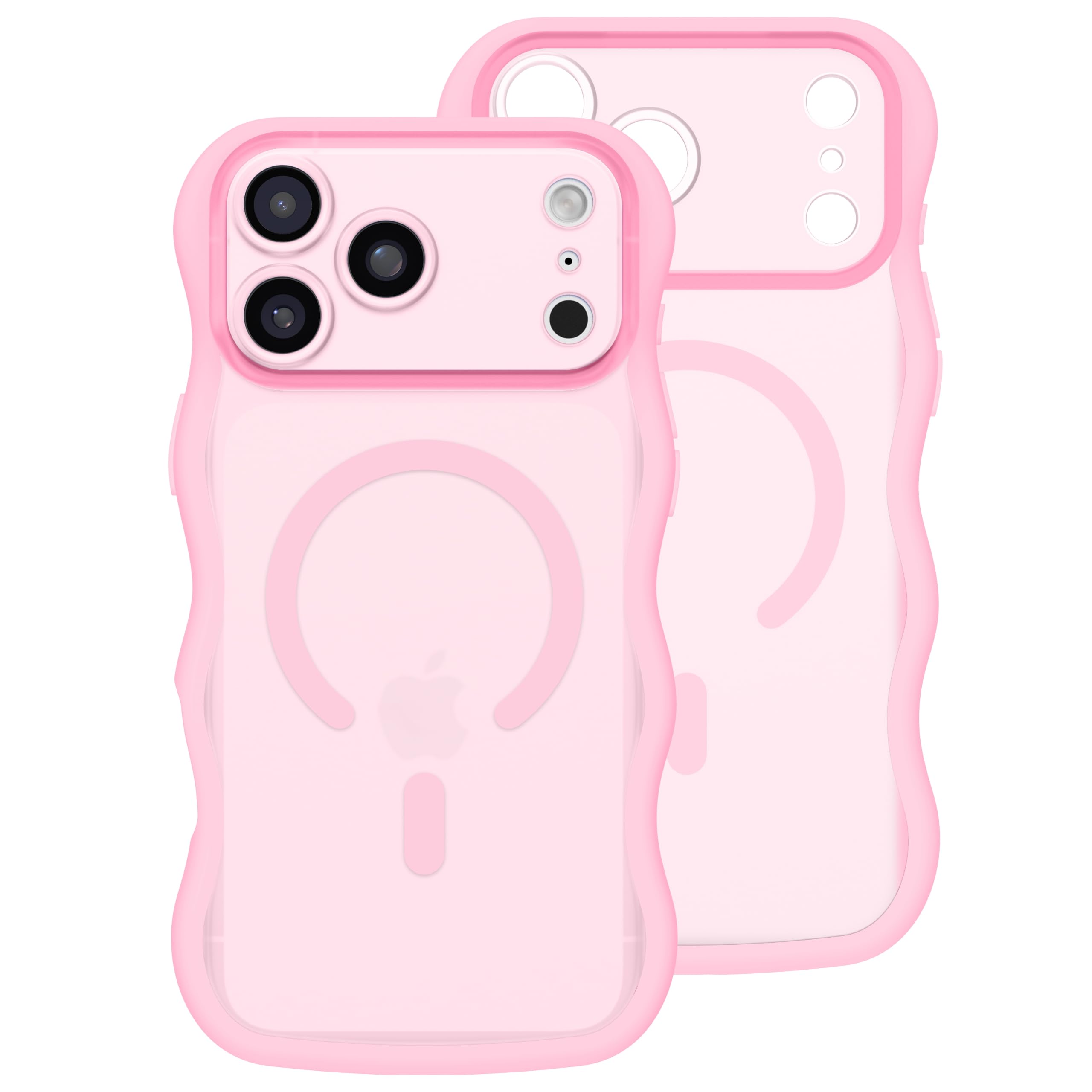 BENTOBEN Magnetic for iPhone 18 Pro Max Case Cute Wavy Protective, Pink