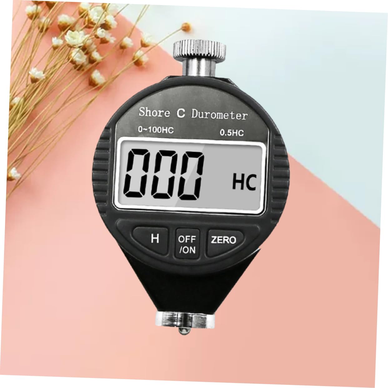 Cabilock Durómetro Shore a Digital Pantalla Lcd para Medición de Dureza en Plástico Negro y Cuero, Rango Amplio 0-100hc, Fácil Lectura para Uso Industrial y Científico