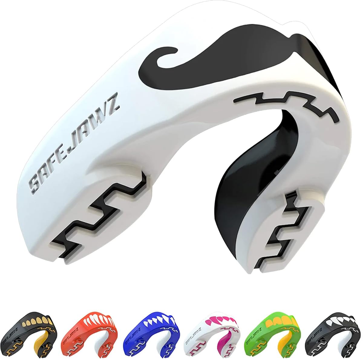 SafeJawz Sports Mouthguard, Dual Layer Premium Mouth Guard with Case for Basketball, Lacrosse, Football, Martial Arts, Hockey, Wrestling, Ice Hockey and All Contact Sports