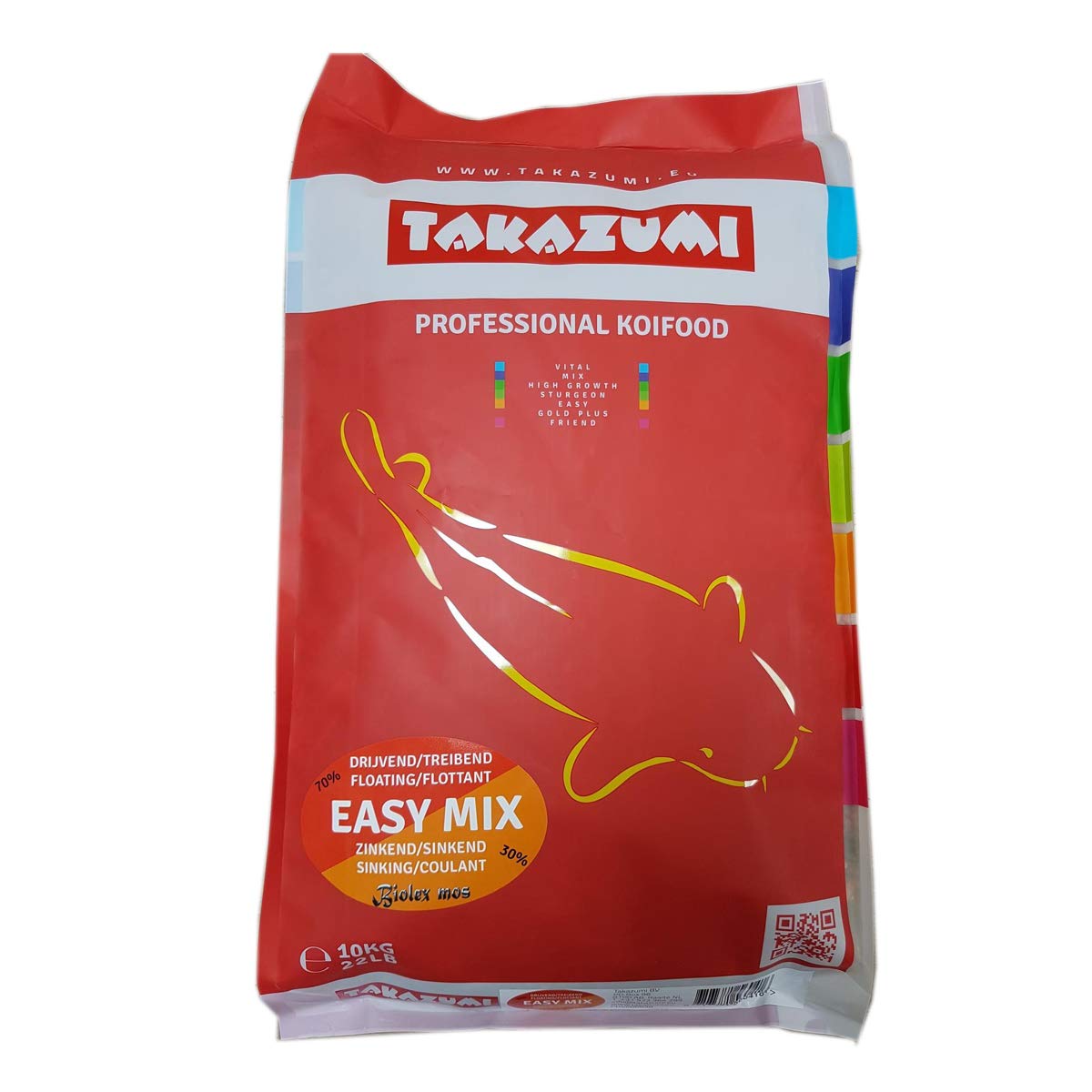 Koifutter Easy Mix - Winterfutter - Teich Fischfutter Ø4,5 mm Mix aus Gold Plus + Easy bis 4°C - 4,5kg Eimer - hohe Verwertbarkeit - geringere Wasserbelastung und weniger Algen im Teich