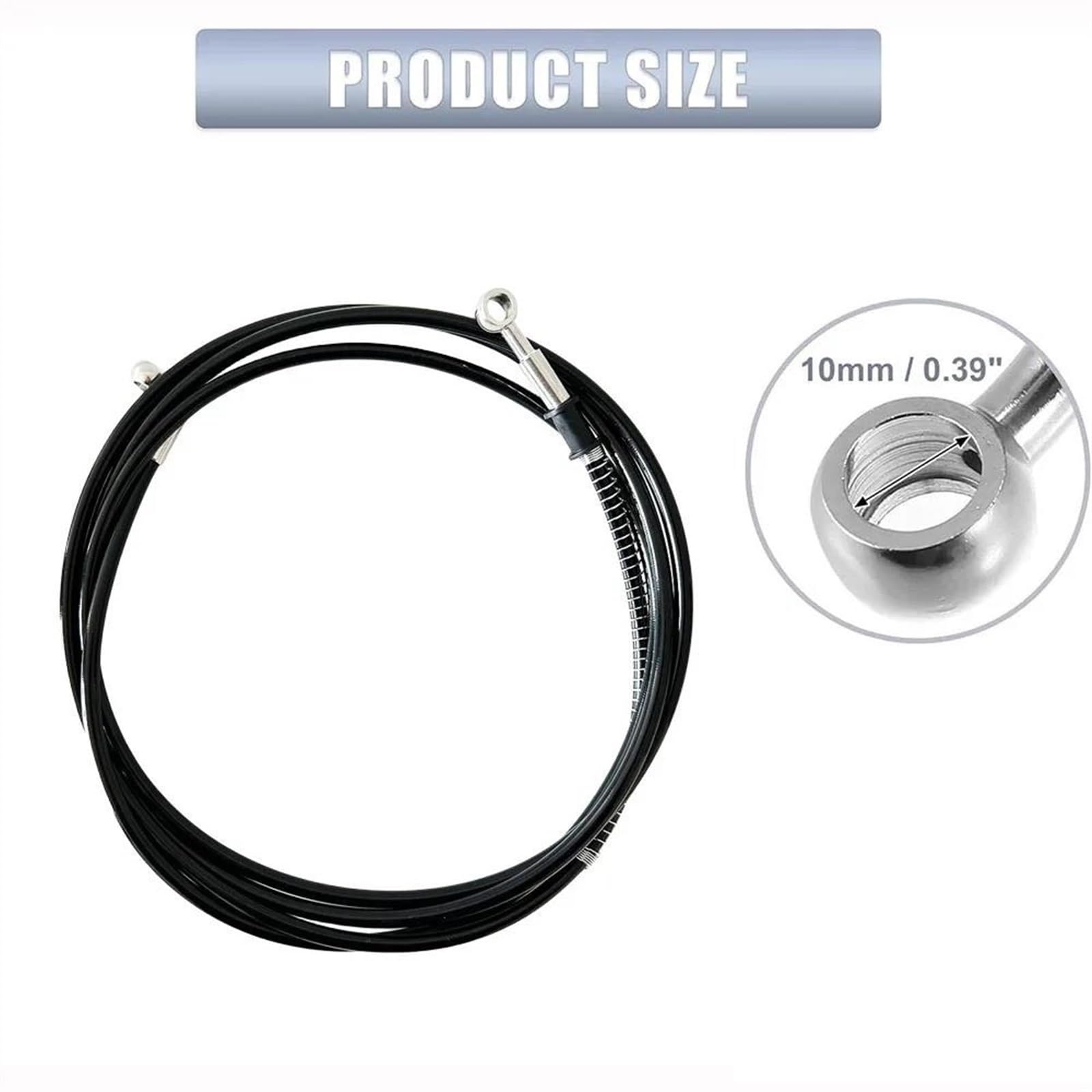 Bremszubehör 28°-90° 10 cm-500 cm Motorradbremsölleitung, geflochtener Schlauch, Kraftstoffleitung, Innendurchmesser mm/0,39 Zoll; Motorradzubehör