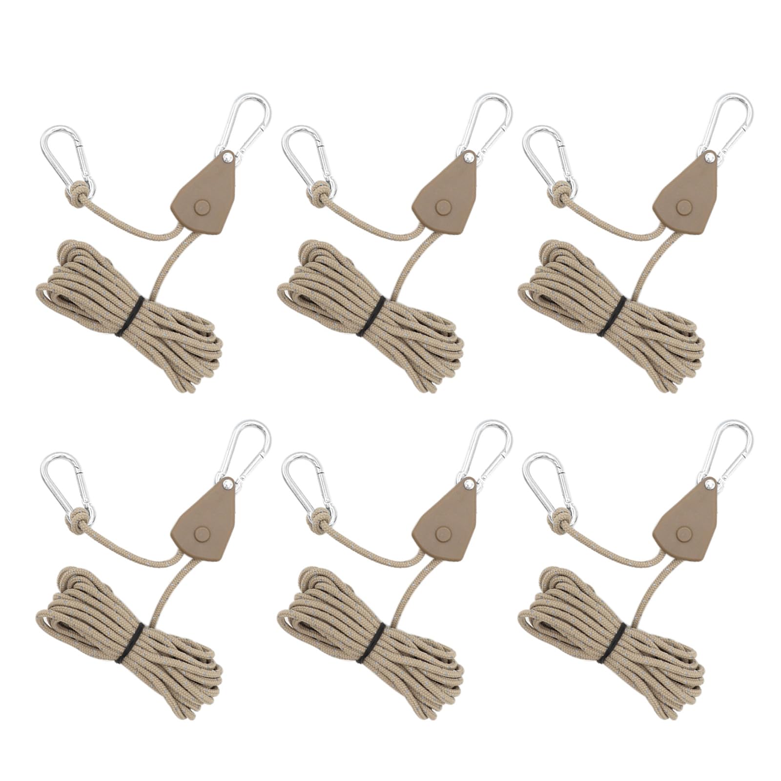 Camping Rope with Ratchets Pulley, Setups Outdoor Guy Line Adjusted Tent Tie Downs Rope Hangers for Canopy, Kayak Reflective Guyline Cord Tent