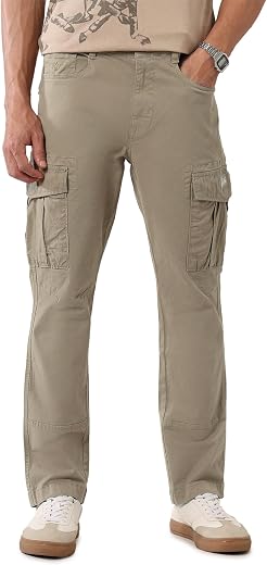 U.S. Polo Assn. Denim Co. Mid Rise Straight fit Twill Cargos_UDTRO0256