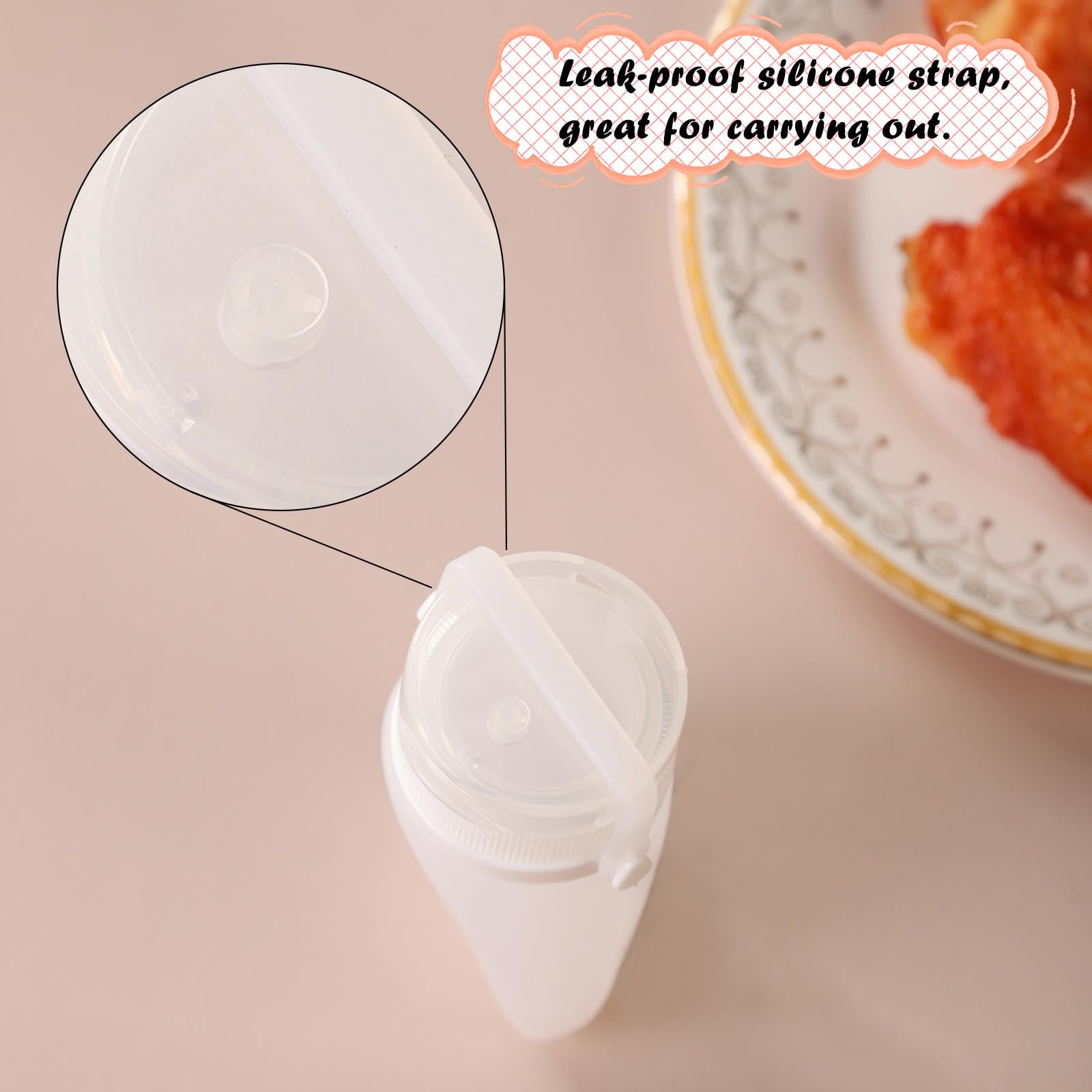 mini salad dressing bottle Stoncel 5Pcs Squeeze Salad Dressing Bottles, Leakproof Mini Sauce Condiment Bottles with Bandage and Dressing to Go for Lunch, Portable Salad Dressing