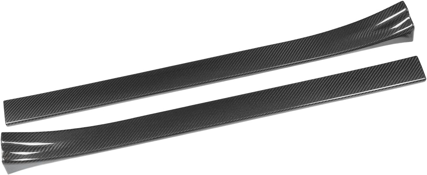 Generic Car Door Sill Pedal, Universal Dry Carbon Fiber Colorfast Exquisite Texture Tough Door Sill Plate Protectors for Vehicle (Glossy)