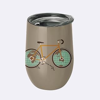 chic.mic Thermobecher - Trinkbecher bioloco office 420 ml Edelstahl (world traveller)