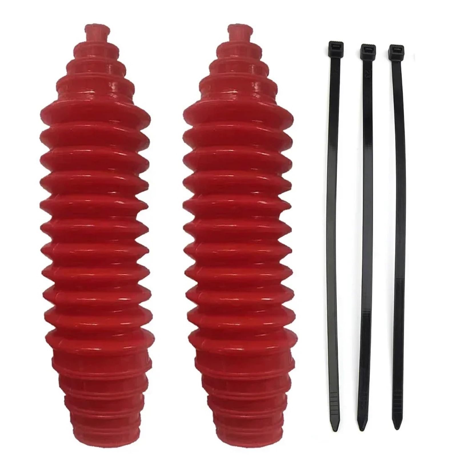 Buty CV 2 zestawy uniwersalnych silikonowych osłon przeciwpyłowych, osłony przegubu wału napędowego, kierownicy i zębatki zamiennej do akcesoriów samochodowych(Red)