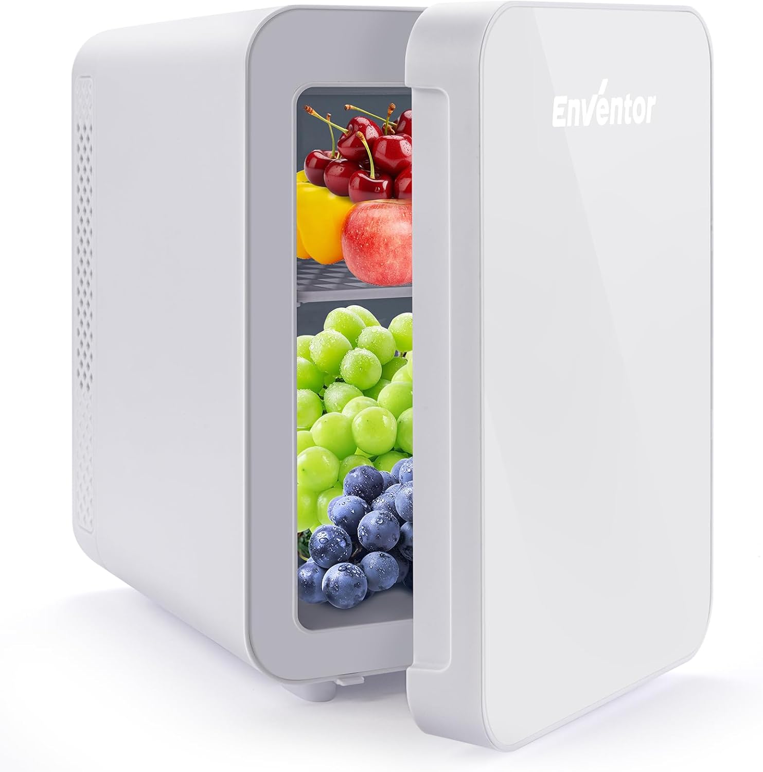 Enventor Mini Refrigerator Skincare Fridge 4L Portable AC+DC Power Cooler & Warmer, for Bedroom, Car, Office, Skincare, Makeup, Cosmetics (White)