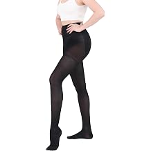 AMZAM Sheer Compression Pantyhose for Women, Waist High 15-20 mmHg Graduated Compression Stocking, Closed Toe, Comfortable Support Hose for Ladies, Improve Circulation, Relief Swelling, Black 3XL