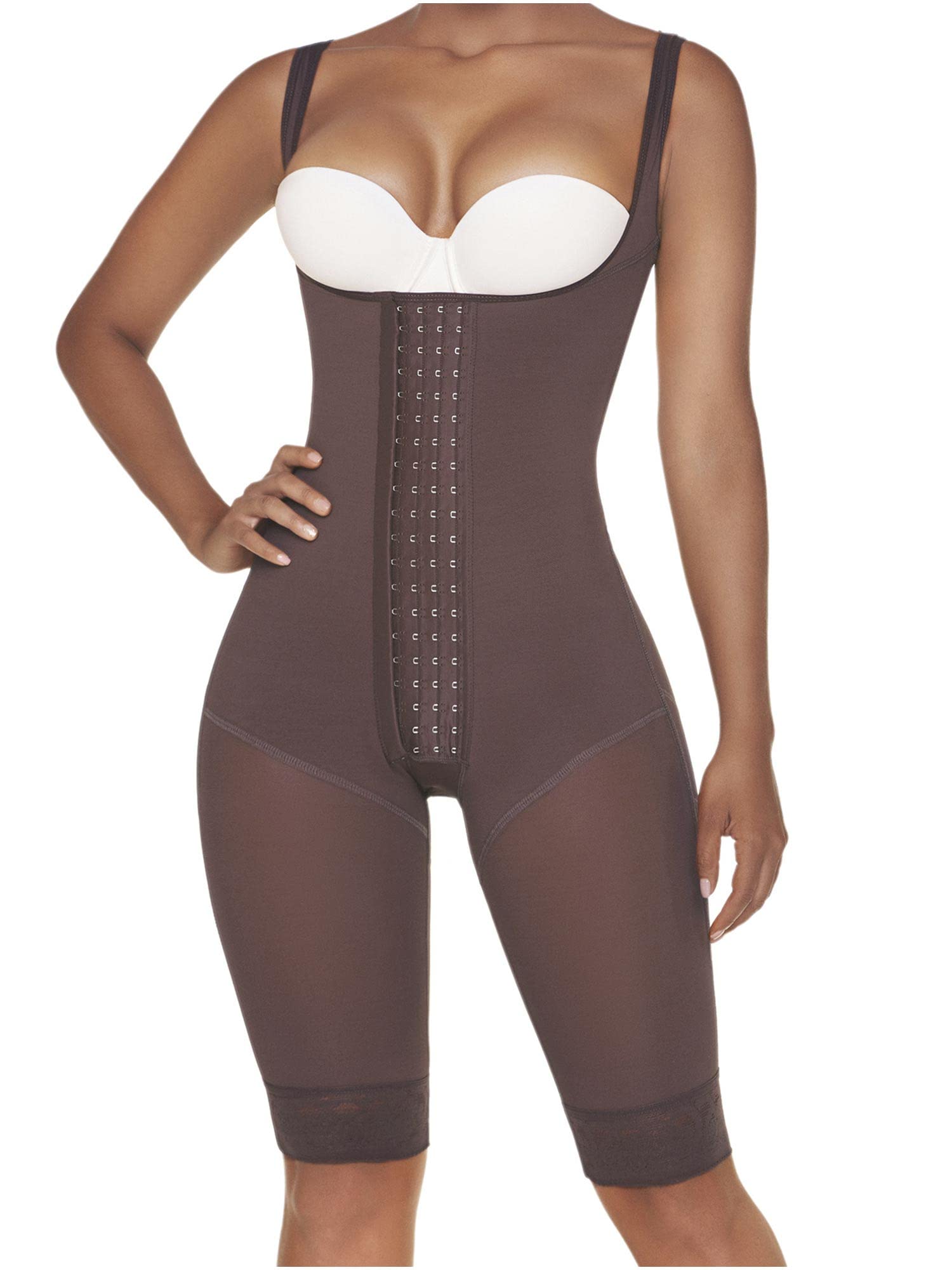 MARIAE FAJAS Tummy Control Shapewear Bodysuit Colombian Open Bust Body Shaper