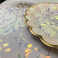 Vista 2 de 2000 confeti de estrellas y nubes, confeti de nubes de PVC con purpurina para manualidades, tarjetas, compromiso, boda, despedida de soltera