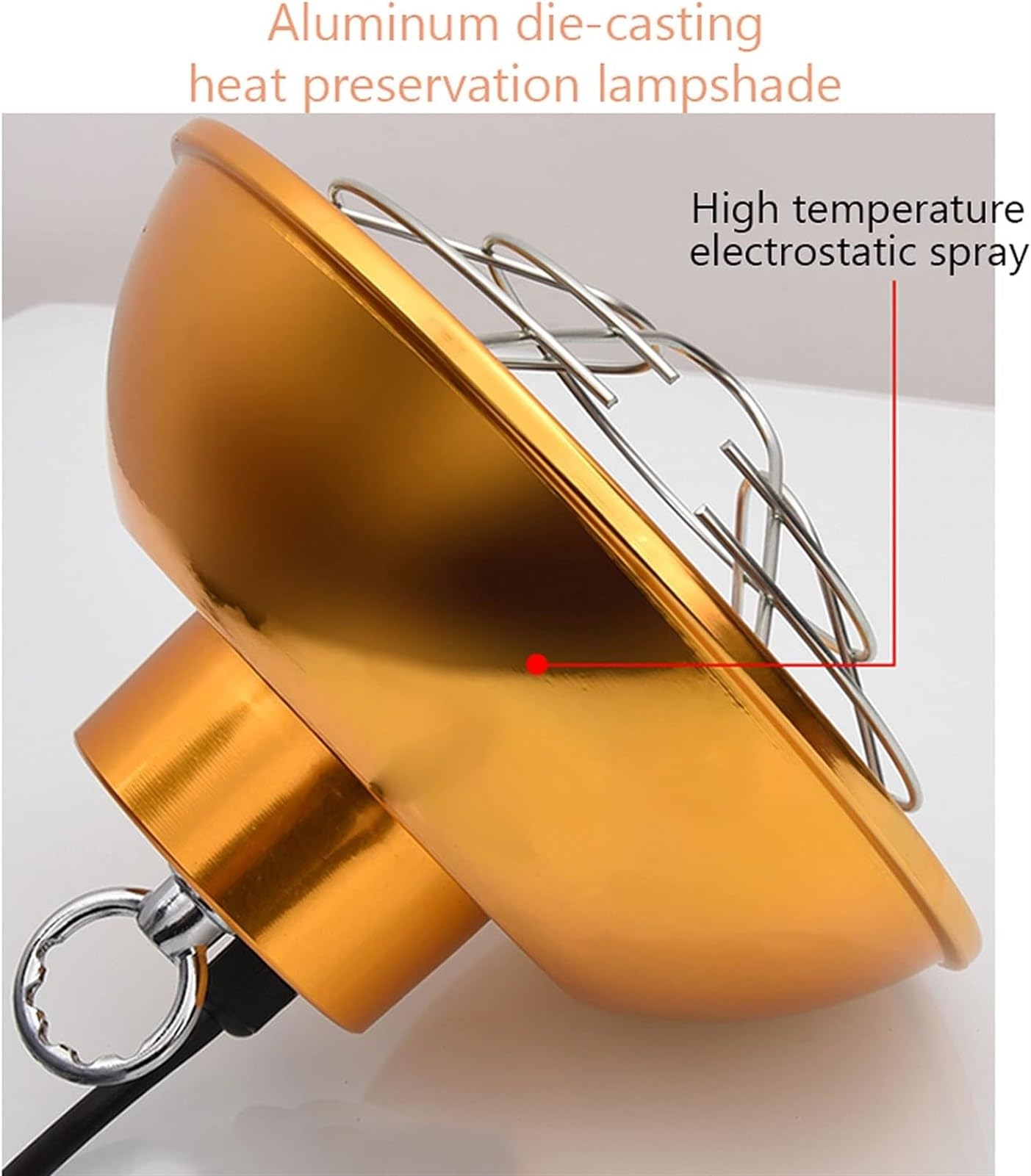 Lámpara de calefacción infrarroja de 36 cm de diámetro, lámpara de calor for cachorros, perreras, corderos, patitos, lámpara de calor halógena for calentamiento de mascotas en invierno, 350 W/550 W, i