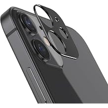 Microcase iPhone 12 Kamera Lens Koruma Halkas  - Kapal  Tasar m Siyah