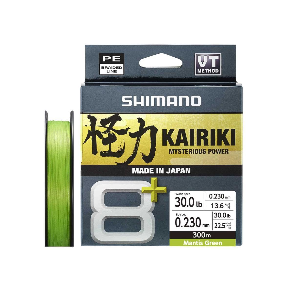 SHIMANO Linia Kairiki 8+ - 300m 0.23mm 26.3kg M. Zielony