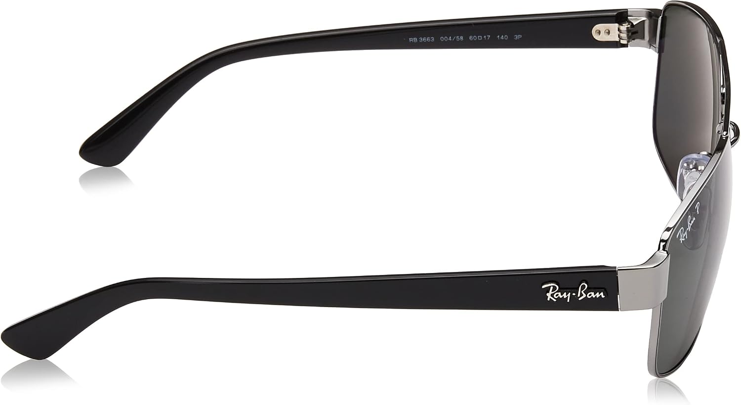 Ray-Ban Rb3663 Metal Rectangular Sunglasses